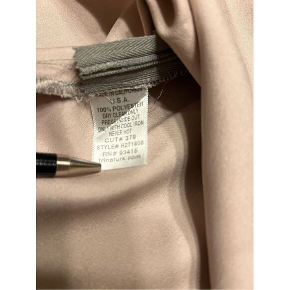 Trina Turk Womens Satin Tank Top Silver Size Small - Picture 5 of 7